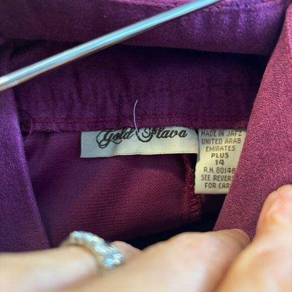 Vintage Magenta Maxi Skirt Size 14Plus - Picture 3 of 3